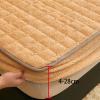 CFYCYHDZHT Bottom Sheets,Winter Thick Coral Velvet Quilted Mattress Protector, Warm Printed Bed Sheet for Boys and Girls Bedroom,Love,120x200cm view 4