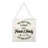 Wooden Signs, Rustic The Best Times are Friends & Family Gather Sign Plaque Pianted Quote Home Decor Farmhouse Garden Outdoor Wall Art 12"X12", Made in USA #468 view 1