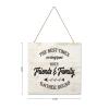 Wooden Signs, Rustic The Best Times are Friends & Family Gather Sign Plaque Pianted Quote Home Decor Farmhouse Garden Outdoor Wall Art 12"X12", Made in USA #468 view 2