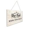 Wooden Signs, Rustic Hot Bath Wash Soak Relax Sign Plaque Pianted Quote Home Decor Farmhouse Garden Outdoor Wall Art 8"X12", Made in USA #479 view 3