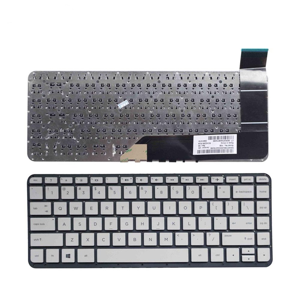 yhfshop English Laptop Keyboard for HP Slatebook 14-P000 14-p 14-p010nr 14-p091nr Keyboard English Layout White Color