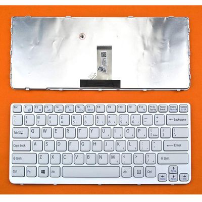 yhfshop New US White Keyboard for Sony Vaio E14 SVE14 SVE141 SVE 14 SVE14111ELW Series No Backlit Laptop Keyboard