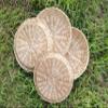 10in Hand Weave Bamboo Paper Plate Holder with handles Set of 4 for Picnic Home Party And Daily Dinning view 4