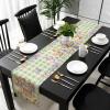 Easter Basket Burlap-Cotton Table Runner Small Short 36 Inches, Easter Bunny Eggs Spring Floral Green Buffalo Plaid Farmhouse Table Runners, Outdoor Dining Tablecloths Decor for Party/Wedding 13x36 view 4