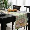 Easter Basket Burlap-Cotton Table Runner 72 Inches Long, Easter Bunny Eggs Spring Floral Green Buffalo Plaid Farmhouse Table Runners, Outdoor Dining Tablecloths Decor for Party/Wedding 13x72 view 3
