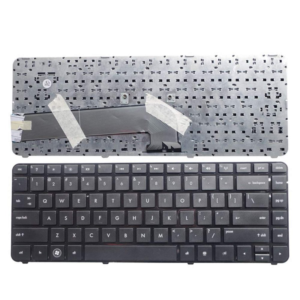 yhfshop New US Laptop Keyboard for HP Pavilion Dv4-3000 Dv4-4000 English Keyboard with Frame Black