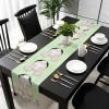 Easter Burlap-Cotton Table Runner 120 Inches Long, Easter Eggs Bunny Green Welcome Spring Durable Farmhouse Table Runners, Outdoor Dining Tablecloths Decor for Baby Shower/Party/Wedding 13x120 view 4