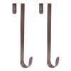 GameXcel 2 Pcs 15" Wreath Hanger for Front Door - Large Wreath Metal Hook for Christmas Wreath Over The Door Hanger - Bronze view 1