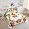 Feelyou Kids Cute Monkeys Bedding Set Cartoon Monkey Banana Decor Comforter for Kids Boys Girls Wild Animal Pattern Comforter Set Natural Wildlife Quilt Set Bedroom Collection 2Pcs Twin Size view 3