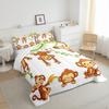 Feelyou Kids Cute Monkeys Bedding Set Cartoon Monkey Banana Decor Comforter for Kids Boys Girls Wild Animal Pattern Comforter Set Natural Wildlife Quilt Set Bedroom Collection 2Pcs Twin Size view 4