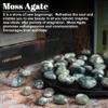 ZAICUS 1lb Moss Agate Tumbled Stones | Polished Crystals Healing | Natural Stones | Feng Shui | Chakra Balancing | Good Luck | Reiki Gift | Home Decor | Size 20-25 mm view 2