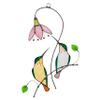 Hummingbird Cardinal Birds Stained Glass Suncatcher Genuine Stained Glass Window Hangings Unique Indoor Ornament & Outdoor Decor (Two Hummingbirds) view 1