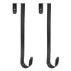 GameXcel 2 Pcs 15" Wreath Hanger for Front Door - Large Wreath Metal Hook for Christmas Wreath Over The Door Hanger - Black view 1