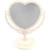 Uonlytech Desk Shaped Cosmetic Mirror 2X Magnification Bathroom Bedroom for Dressing Bathroom Bedroom White Desk view 1