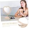 Uonlytech Desk Shaped Cosmetic Mirror 2X Magnification Bathroom Bedroom for Dressing Bathroom Bedroom White Desk view 2