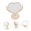 Uonlytech Desk Shaped Cosmetic Mirror 2X Magnification Bathroom Bedroom for Dressing Bathroom Bedroom White Desk view 4