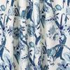 2 Piece White Curtain 52" W x 108" L Blue Navy Aqua Darkening Floral Flowers Panel Pair Farmhouse French Country Modern Contemporary Traditional Transitional | All Seasons Classical Style Vibrant view 3