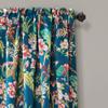 2 Piece Floral Curtain 52" W x 95" L Blue Navy Green Darkening Flowers Panel Pair Farmhouse French Country Modern Contemporary Traditional Transitional | All Seasons Classical Style Vibrant Pretty view 2