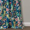 2 Piece Floral Curtain 52" W x 95" L Blue Navy Green Darkening Flowers Panel Pair Farmhouse French Country Modern Contemporary Traditional Transitional | All Seasons Classical Style Vibrant Pretty view 4