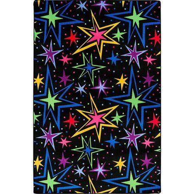 Joy Carpets Fluorescent Kapow 6' x 6' Area Rug