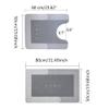 2Pcs Bathroom Mats and Toilet Rugs U Shaped Set, Non-Slip Quick-Dry Toilet Mat Bath Mat Rug for Tub, Shower and Bath Room 19.7"x31.5"+19.7"x23.6", Grey view 2