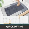2Pcs Bathroom Mats and Toilet Rugs U Shaped Set, Non-Slip Quick-Dry Toilet Mat Bath Mat Rug for Tub, Shower and Bath Room 19.7"x31.5"+19.7"x23.6", Grey view 4
