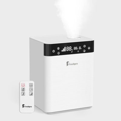 Humidifiers for Bedroom Large Room Home 4.5L Top Fill Cool Mist Humidifiers for Families Plants Indoor with Humidity Sensor, Customized Humidity, Night Light, Quiet Sleep Mode, Auto Shut Off