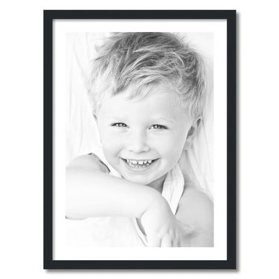 ArtToFrames 20x29 inch Satin Black Picture Frame with 2 Inch Single Crisp Mat, SingleMat-FRBW26079-20x29-1461