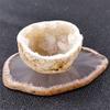 ZTBH Natural Meditation Crystal Natural White Agate Geode Cluster and Plate Crystal Mineral Specimen Quartz Rough Stone Point Healing Home Decoration Gift Crystal Stone view 2