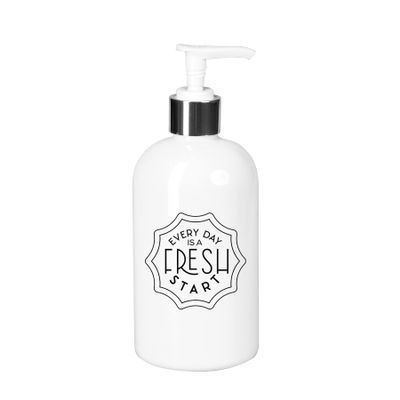 DEXSA Pump Soap Dispenser with Inspirational Quote | Every Day is a Fresh Start| Holds 10 Ounces of Liquid Soap