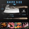 ROCOCO 2lb Dragon Butcher Knife Heavey Duty Cleaver Knife for Meat Bone Cutting 9.5" Cool Big Viking Camping Chopper Cutter with Sheath Birthday Father Mother Christmas Gift Idea Men view 2
