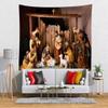 BELECO Jesus Nativity Tapestry Backdrop Wall Hanging Christian Photographic Background Jesus Wall Decor Jesus Tapestry Wall Hanging Wall Art Bedroom Living Room Home Decor Xmas Party Wall Decor view 2