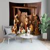 BELECO Jesus Nativity Tapestry Backdrop Wall Hanging Christian Photographic Background Jesus Wall Decor Jesus Tapestry Wall Hanging Wall Art Bedroom Living Room Home Decor Xmas Party Wall Decor view 4