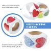 Cabilock 1roll Heart Shape Self-Adhesive Stickers for Wrapping Love Sealing Labels for Crafts and Valentine Day Decorations view 3