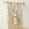 DUO ER Bohemian Wall Decor Large Macrame Wall Hangin G Shelf Single Tier Wood Floating Shelf Tapestry Wall Decor Cotton Handmade view 3