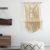 DUO ER Bohemian Wall Decor Large Macrame Wall Hangin G Shelf Single Tier Wood Floating Shelf Tapestry Wall Decor Cotton Handmade view 4