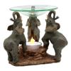 Trio Elephants Oil Warmer Statue Wax Tart Burner Aroma Diffuser Figurine view 2