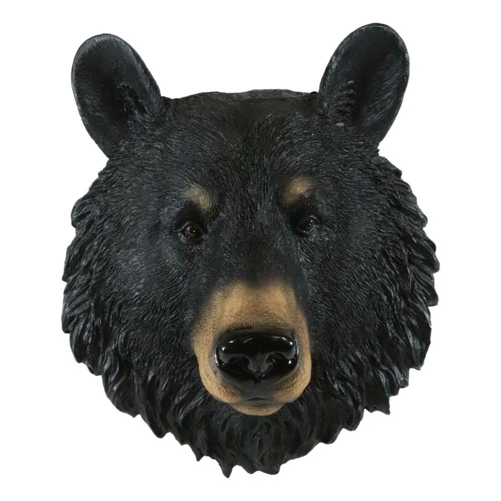 Black Bear Head Wall Decor Plaque 8" H Wall Decor Plaque
