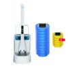 Stable Disposable Toilet Brush-Toilet WandStorage Caddy and 15 Disinfecting Refill HeadsToilet Bowl BrushBathroom Toilet Scrub Brush Handy (Color : White) view 1
