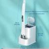 Stable Disposable Toilet Brush-Toilet WandStorage Caddy and 15 Disinfecting Refill HeadsToilet Bowl BrushBathroom Toilet Scrub Brush Handy (Color : White) view 2