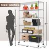 6-Tier Storage Shelf, Wire Shelving Unit NSF Certified Storage Rack 48" W x 18" D x 82" H 2100Lbs Capacity Adjustable Layer Heavy Duty Metal Rack Steel with Casters for Kitchen Garage Pantry Chrome view 2