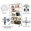 6-Tier Storage Shelf, Wire Shelving Unit NSF Certified Storage Rack 48" W x 18" D x 82" H 2100Lbs Capacity Adjustable Layer Heavy Duty Metal Rack Steel with Casters for Kitchen Garage Pantry Chrome view 3