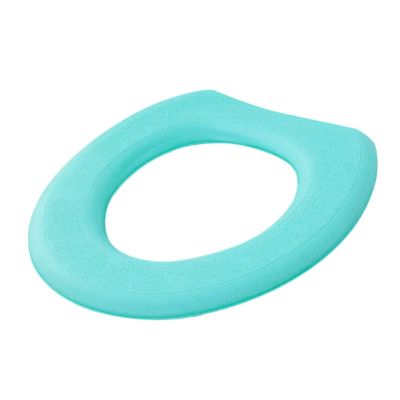 Nuojie Anti-Slip Mat Floor Mat Comfortable Self-Adhesive Bathroom Toilet Seat Cover O-Type Waterproof Soft EVA Closestool Cushion (Color : Green)