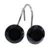 MitoVilla Black Shower Curtain Hooks Rings, Metal Shower Hooks for Shower Curtain Liner, Black Rust Proof Shower Rings for Curtain Accessories and Bathroom Shower Rod, 12 Pack Bathroom Set view 1