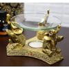 Trio Golden Triple Elephant Oil Burner Home Decor view 2