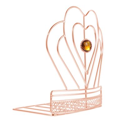 Cabilock Decorative Iron Book Holder Stand Tabletop Bookshelf Book Holders for Shelves