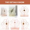 Cabilock Decorative Iron Book Holder Stand Tabletop Bookshelf Book Holders for Shelves view 3