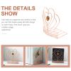 Cabilock Decorative Iron Book Holder Stand Tabletop Bookshelf Book Holders for Shelves view 4