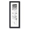 ArtToFrames 5x22 inch Satin Black Picture Frame with 2 Inch Single Porcelain Mat, SingleMat-FRBW26079-5x22-754 view 1