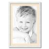 ArtToFrames 18x28 inch Satin White Frame Picture Frame with 2 Inch Single Alabaster Mat, SingleMat-FRBW26074-18x28-825 view 1